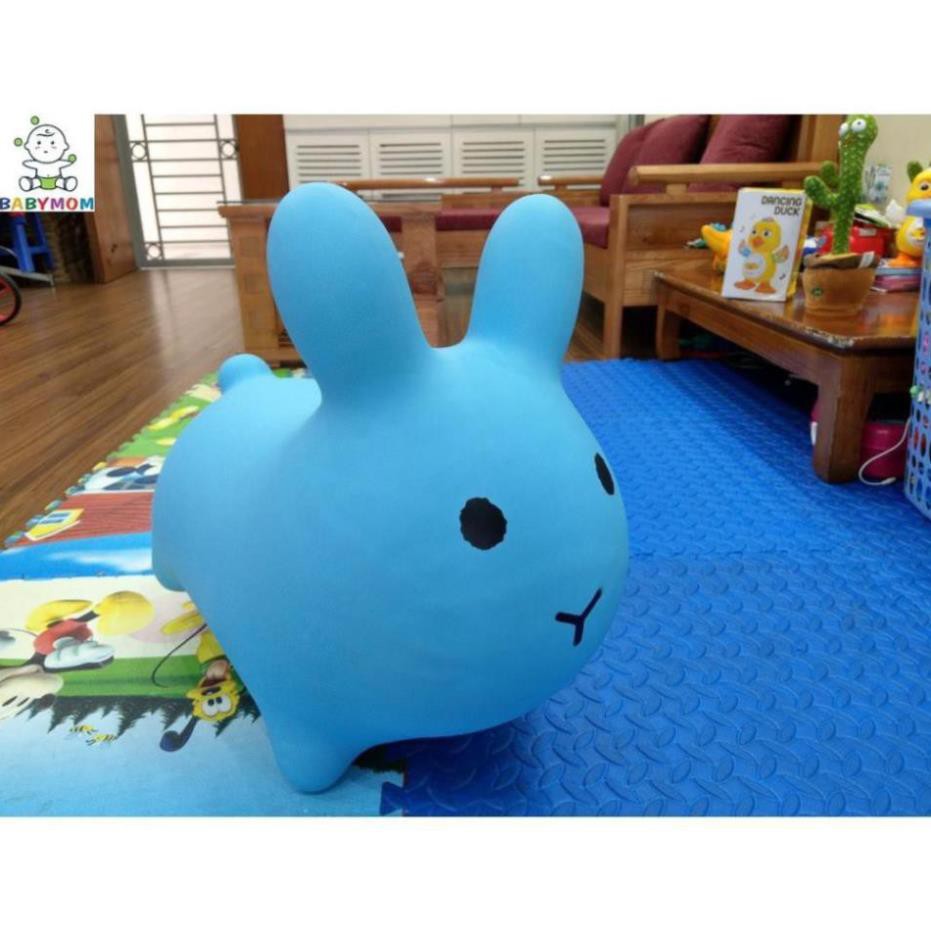Đồ chơi thú nhún Thỏ Xanh  không mùi cao su bé thỏa sức nhún nhảy bé thích mê, tăng cường vận động