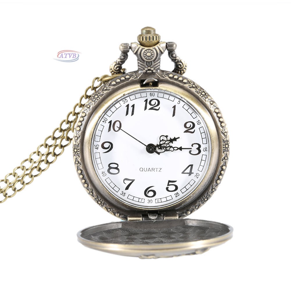 Đồng hồ quả quýt mặt hình con nai phong cách vintage