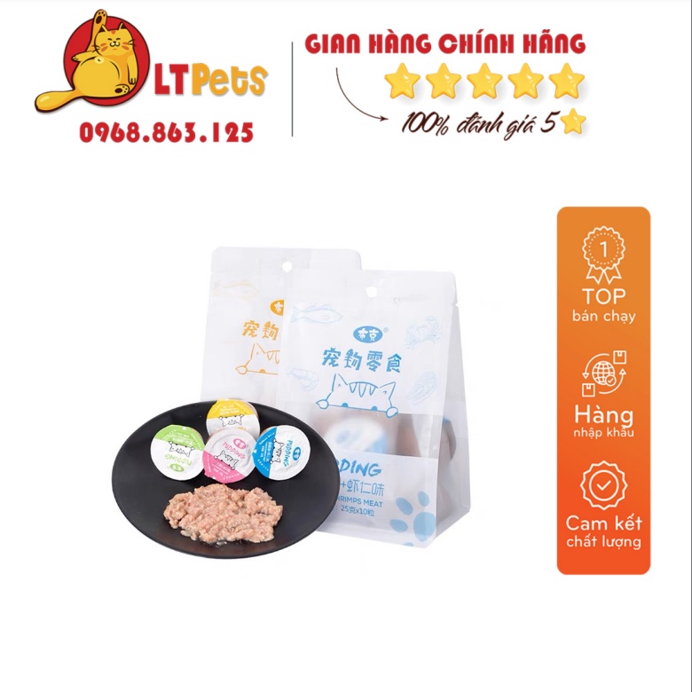 PUDDING HẢI SẢN CHO MÈO 4 VỊ 25G