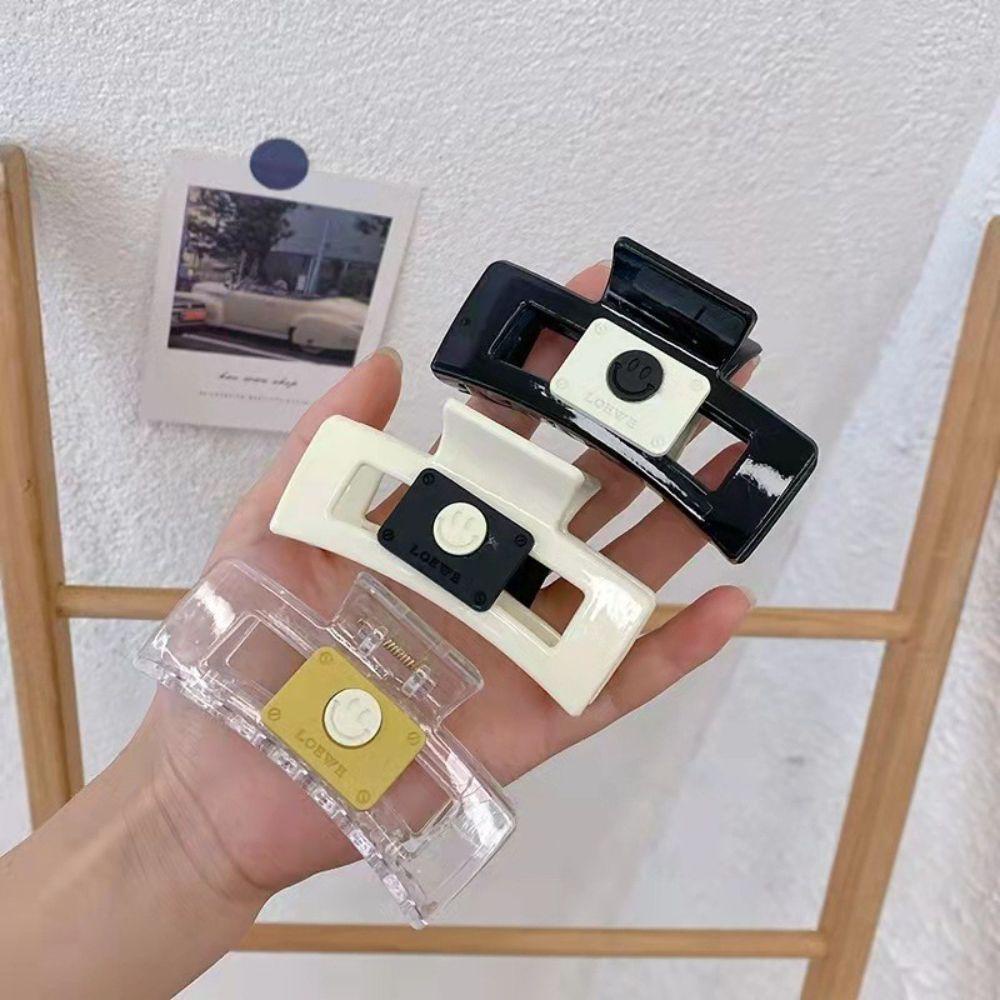 NICKOLAS Kẹp Tóc Càng Cua Hình Mặt Cười Phong Cách Hàn Quốc Cho Nữ