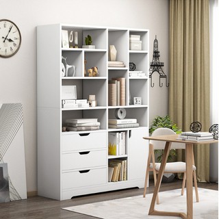 Kệ Tủ Giá sách đứng đa năng nhiều tầng có ngăn kéo cỡ lớn mã DH-BGK2019