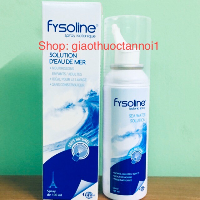 Xịt mũi Fysoline (giúp làm ẩm khoang mũi cho trẻ sơ sinh, trẻ nhỏ ,người lớn và phụ nữ có thai) Pháp