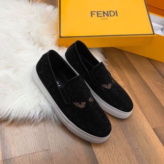 Giày lười nam đính đá mặt vàng FDD trẻ trung thời trang