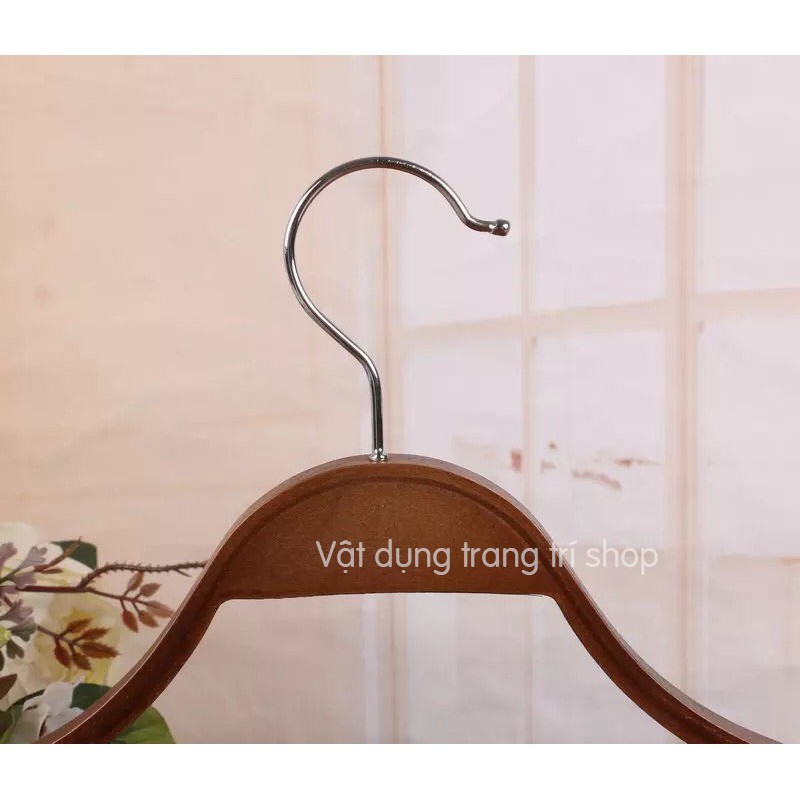 Móc gỗ ép chất gỗ nâu 40cm ( bộ 10 móc )