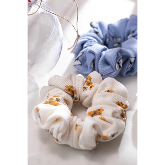 Dây cột tóc vải / scrunchies vải hoa