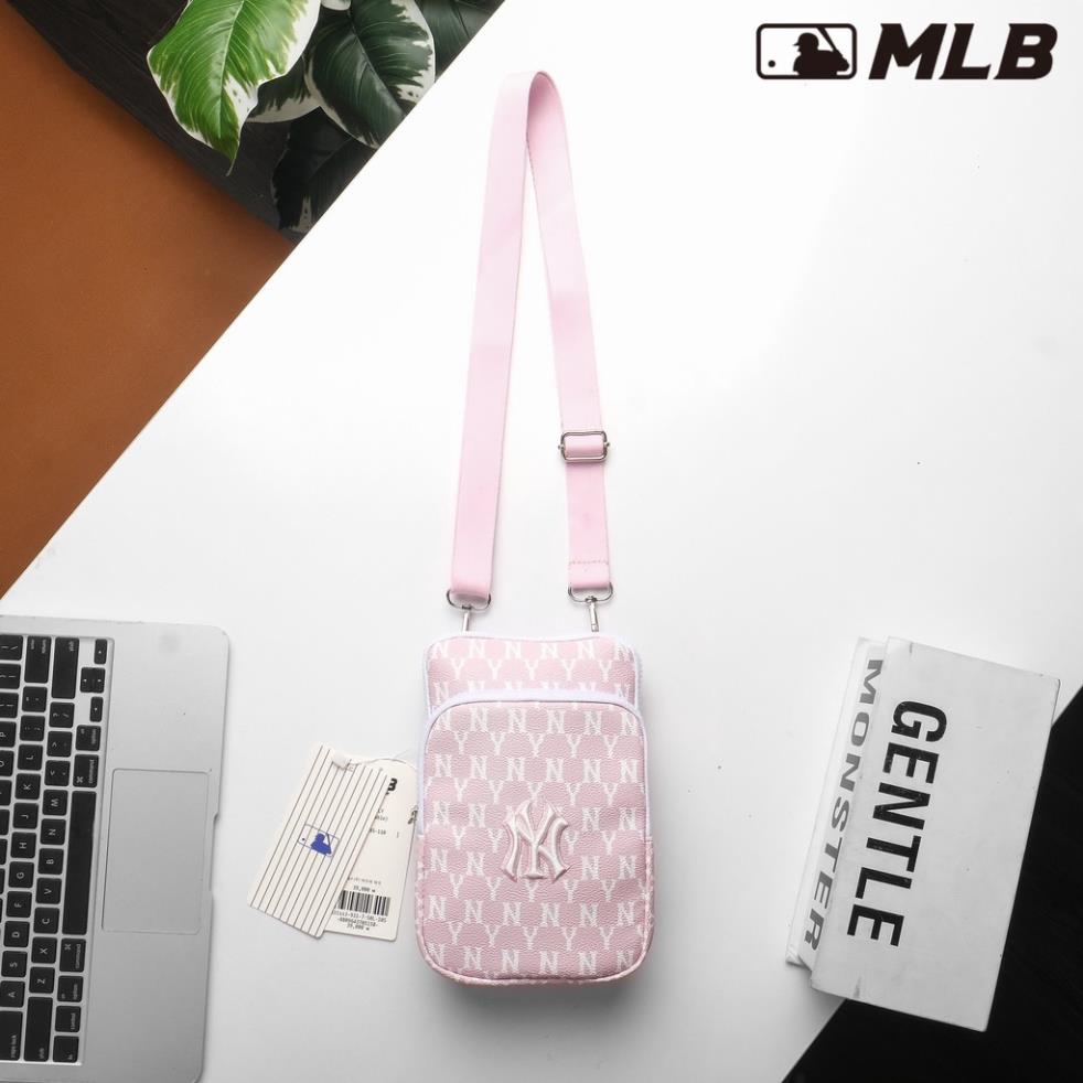 Túi đeo chéo mini logo MLB NY, B chất polyester xịn, dây đeo tháo rời khoá kim loại thời trang. Đầy đủ tem tag