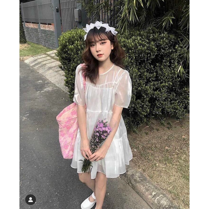 Set váy voan tơ 2 lớp phong cách tiểu thư dành cho nữ | BigBuy360 - bigbuy360.vn