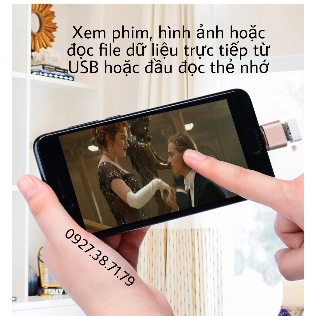 Cáp OTG USB sang Type-C tốc độ cao 3.0 - Sao chép dữ liệu - Sạc ngược - Kết nối bàn phím và chuột