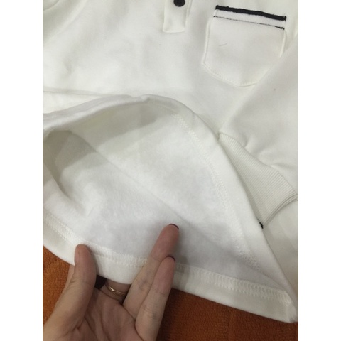 Áo nỉ dài tay,Áo Polo dài tay thu đông bé trai chất liệu nỉ bông size từ 14kg tới 40kg