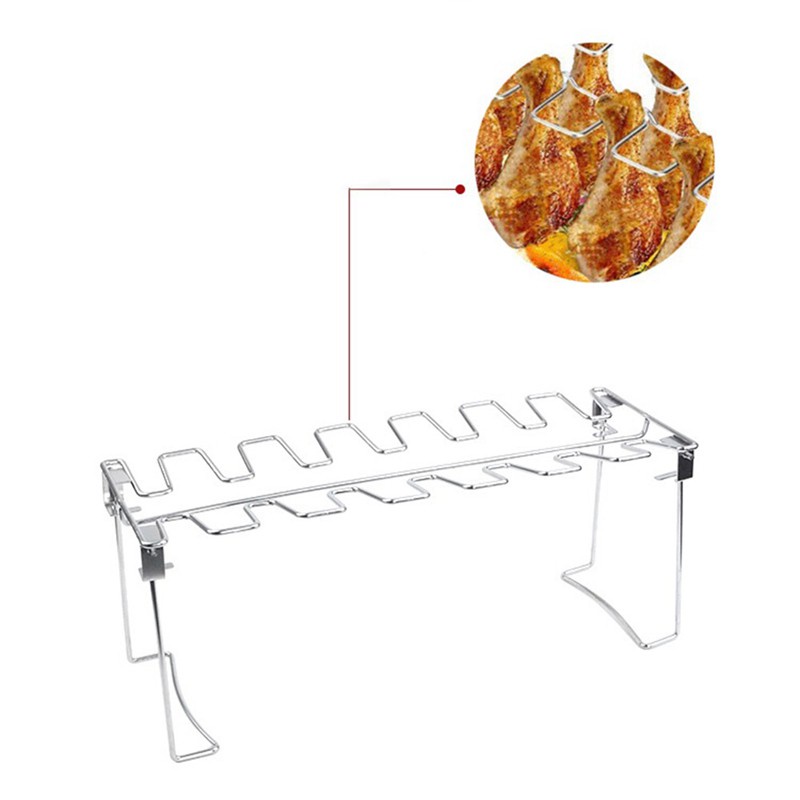 2 Pcs Chicken Leg Wing Grill Rack, Stainless Steel Roaster Stand