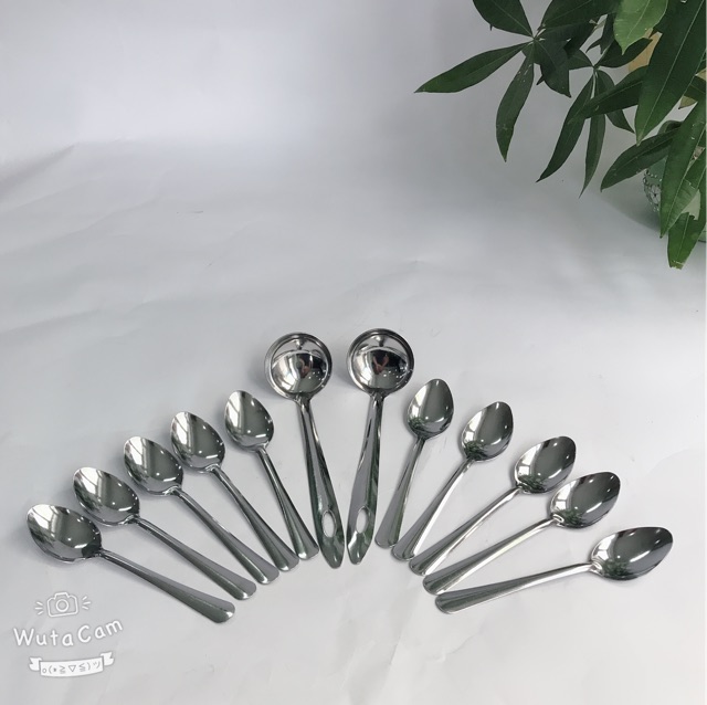 Bộ 10 muỗng ăn inox và 2 muỗng canh inox