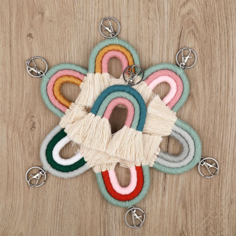 Móc Khóa Dây Tua Rua Phong Cách Boho Dành Cho Chìa Khóa