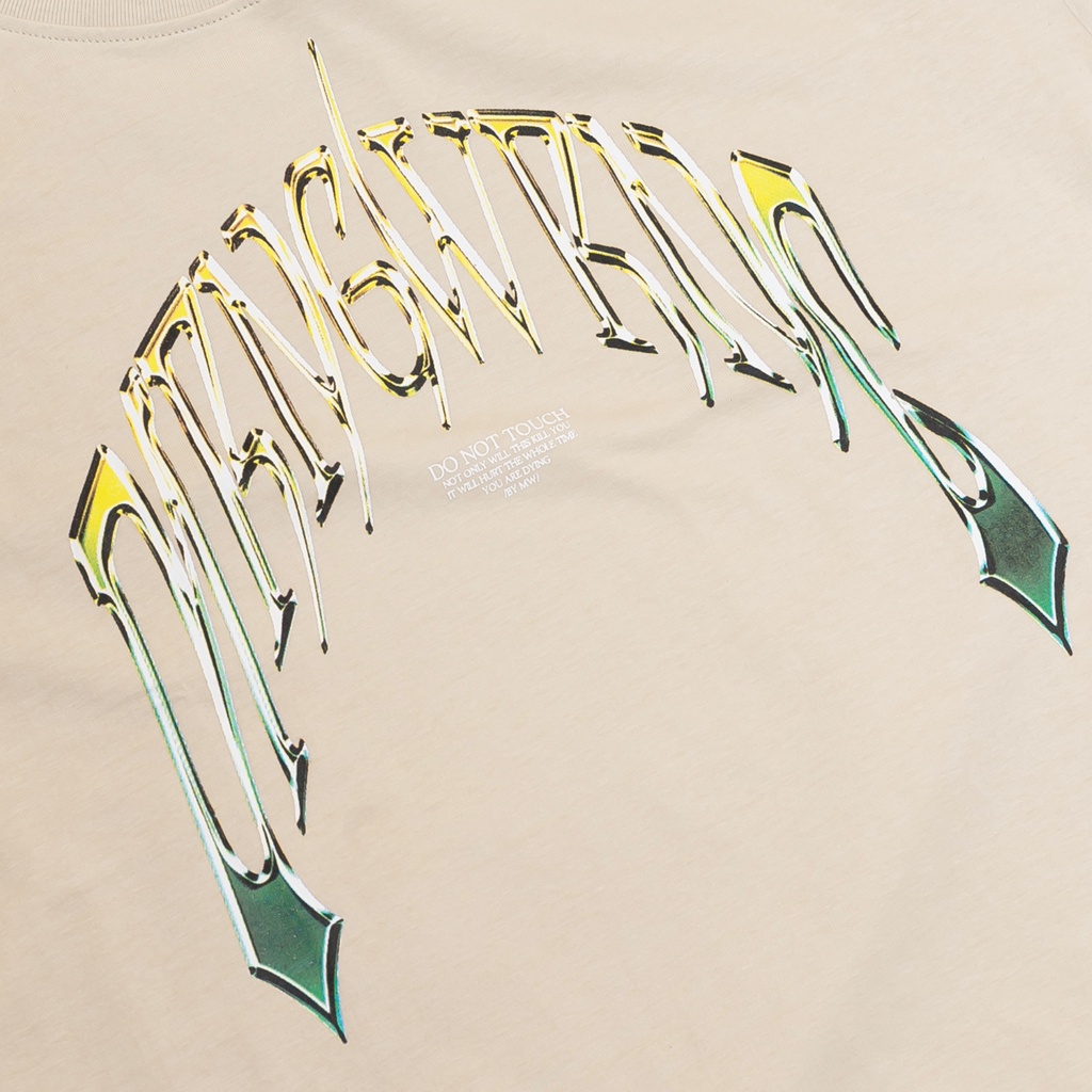 Áo thun Morning Warning Chrome Cream - Áo Thun Unisex Form Rộng Tay Lỡ Oversize Cotton 100% Local Brand