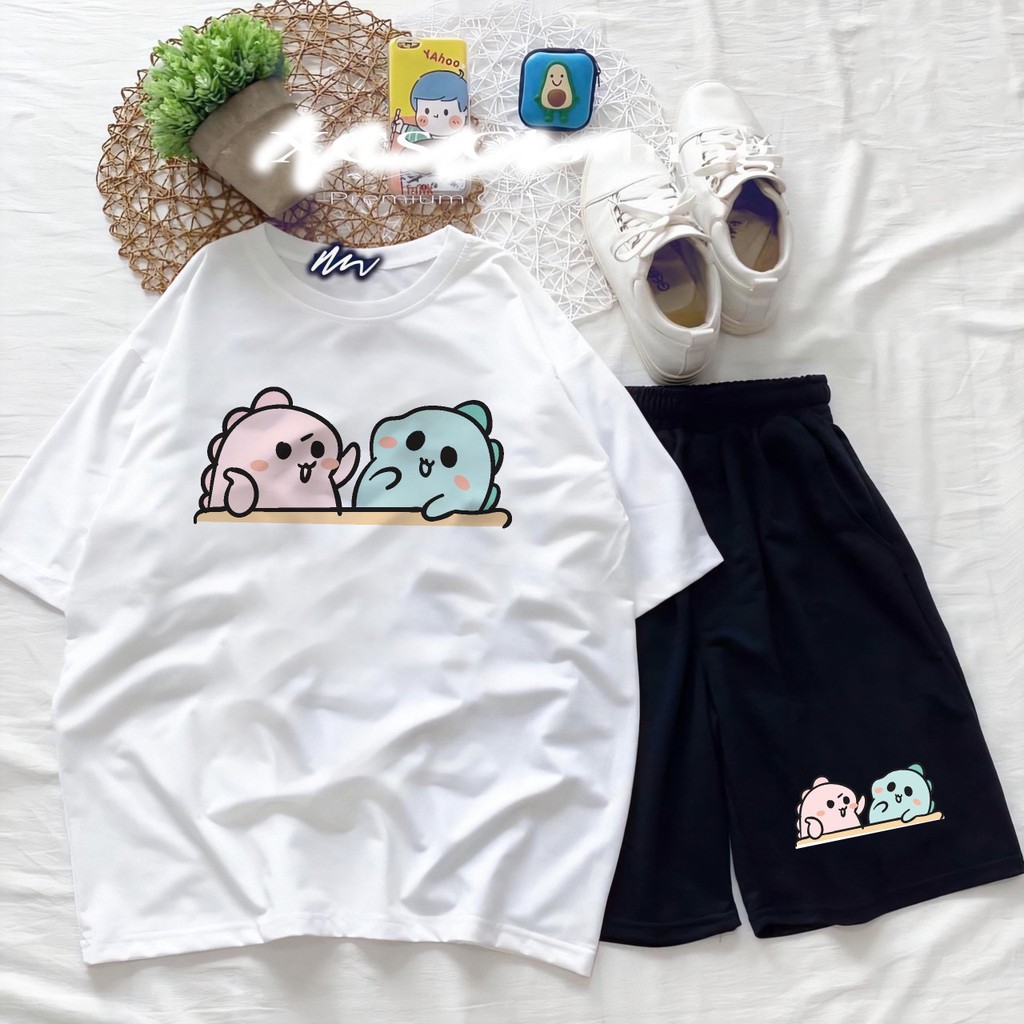 Đồ Bộ Hoạt Hình Unisex KHỦNG LONG – Aossi , Set Cartoon, Freesize, Thun Cotton, Nam Nữ Đều Mặc Được