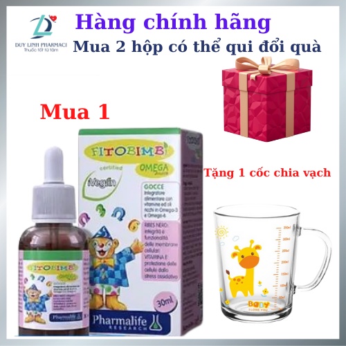 FITOBIMBI OMEGA JUNIOR, Bổ Sung DHA Và OMEGA Giúp Phát Triển Não Bộ và Mắt Cho Bé