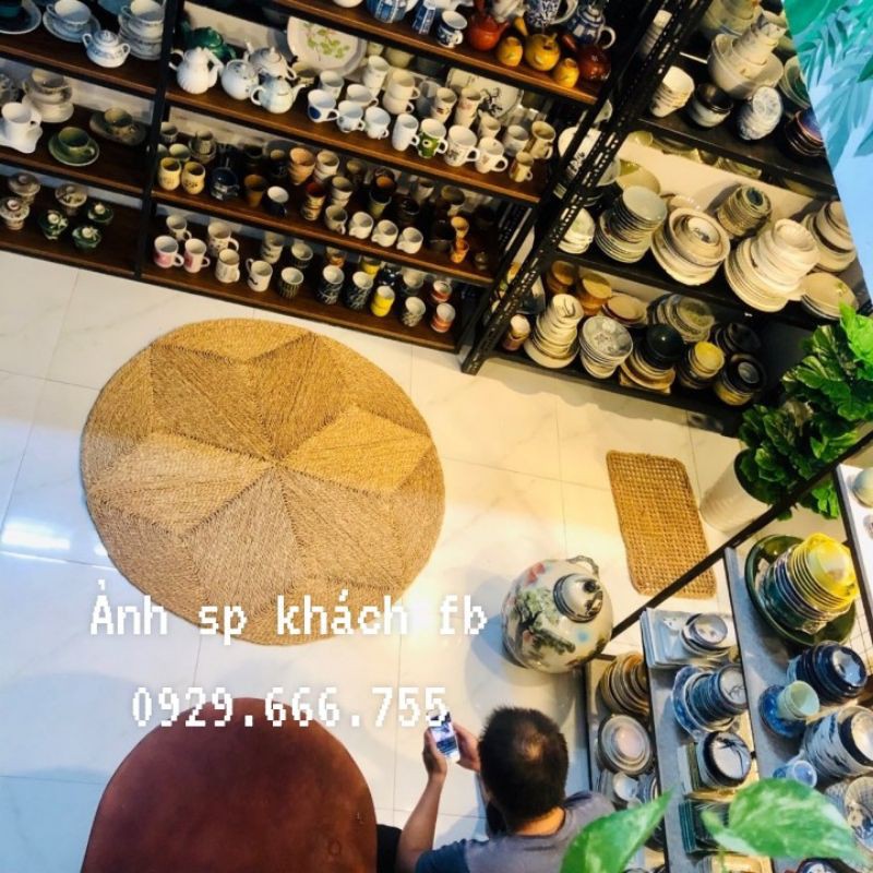 Thảm cói ngôi sao chụp ảnh decor