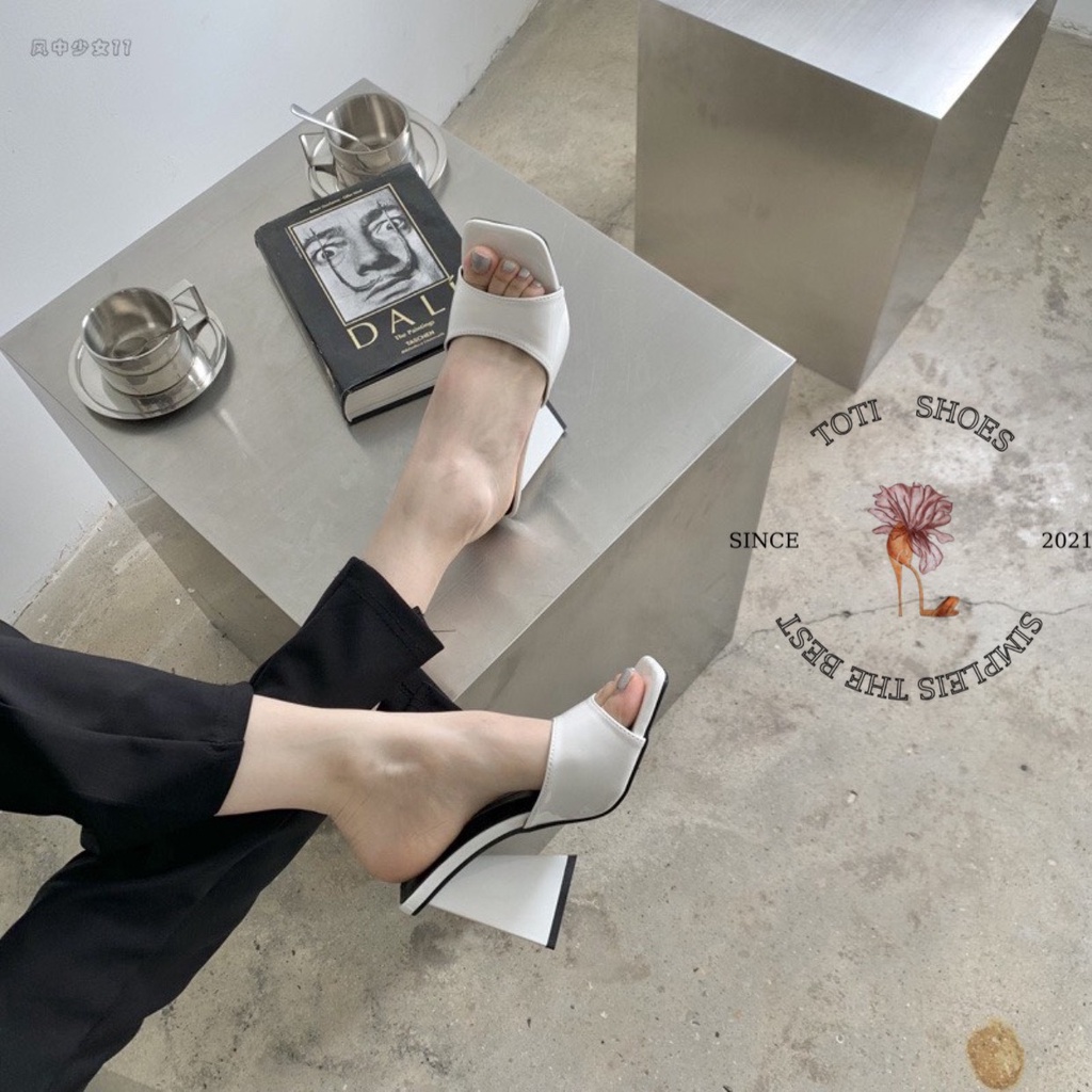 DÉP CAO GÓT TOTIIE SHOES - GUỐC NỮ QUAI NGANG GÓT TAM GIÁC - DÉP THỜI TRANG NỮ QUAi XÉO HIỆN ĐẠI D2111590