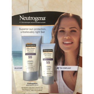 BỘ SẢN PHẨM KEM CHỐNG NẮNG NEUTROGENA ULTRA SHEER DRY-TOUCH SUNSCREEN SPF 55
