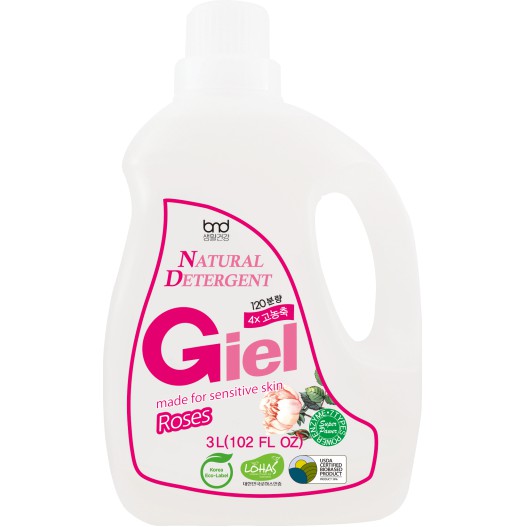 Nước giặt tự nhiên hương hoa hồng thơm mát Giel 3L