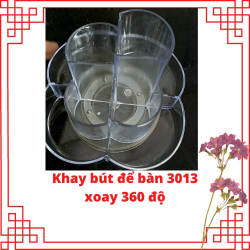 Khay bút  để bàn 3013 xoay 360 độ giao màu ngẫu nhiên