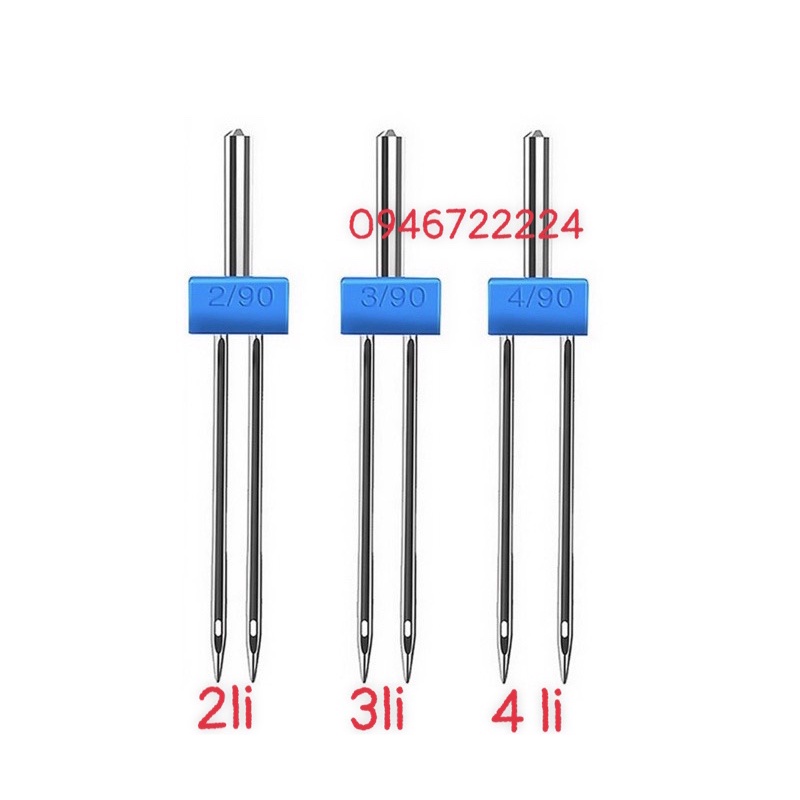 Kim đôi kích thước 2,3,4mm sử dụng cho máy may đa năng. bộ 3 cây 3 kích thước