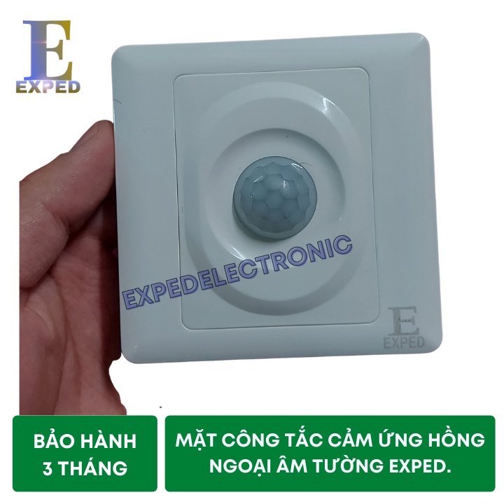 Mặt công tắc cảm ứng chuyển động hồng ngoại âm tường thương hiệu EXPED bảo hành 3 tháng