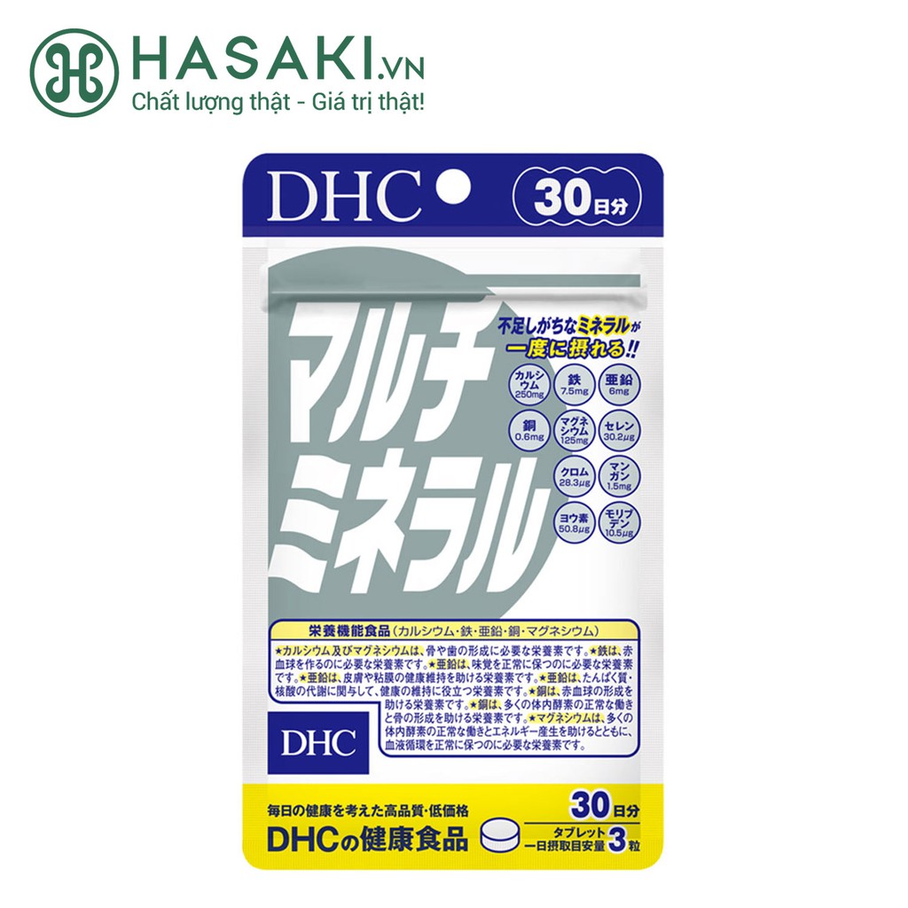 Viên Uống Khoáng Tổng Hợp DHC Multi Minerals 30 Ngày Multi Minerals (30-Day Supply)