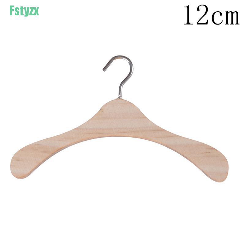 fstyzx Handmade All Doll Clothes Hanger Wood Furniture Coat Hanger Model Toy Gifts