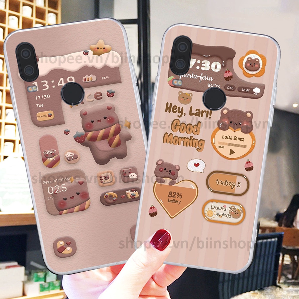 Ốp Vsmart Active 1 / Active 1 Plus / Active 1+ in 3D icon gấu nổi siêu xinh, siêu đáng yêu, cá tính phong cách