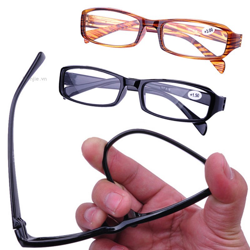 Kính Đọc Sách Gọng Nhựa Trong Suốt Thời Trang Unisex 1.0-4.0