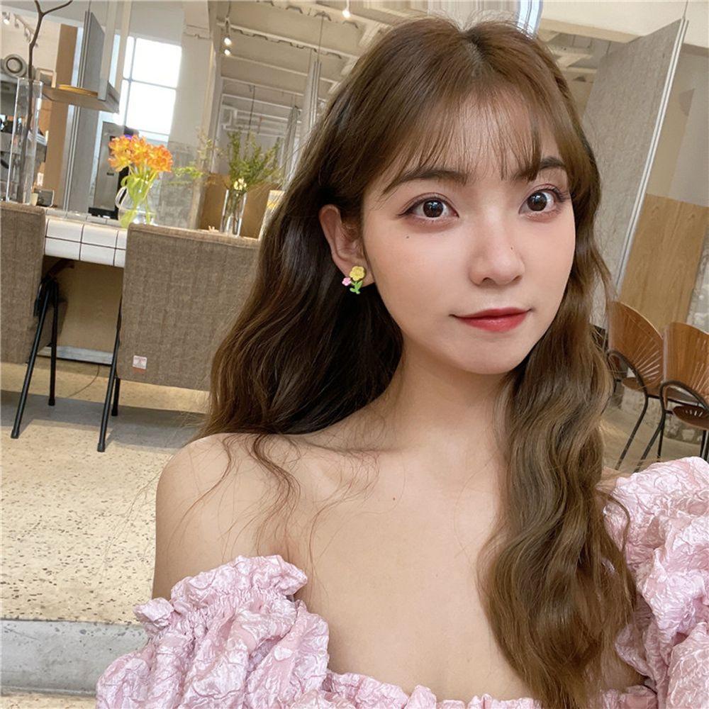 MXGOODS Bông Tai Hình Hoa Đính Đá Lấp Lánh Thời Trang Cho Nữ