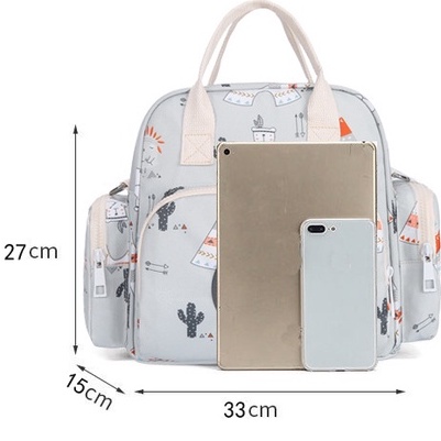 Balo Túi Xách Tay Bỉm Sữa Giữ Nhiệt Chống Nước Đựng Bình Sữa Cho Mẹ Và Bé Đồ Cơm Văn Phòng