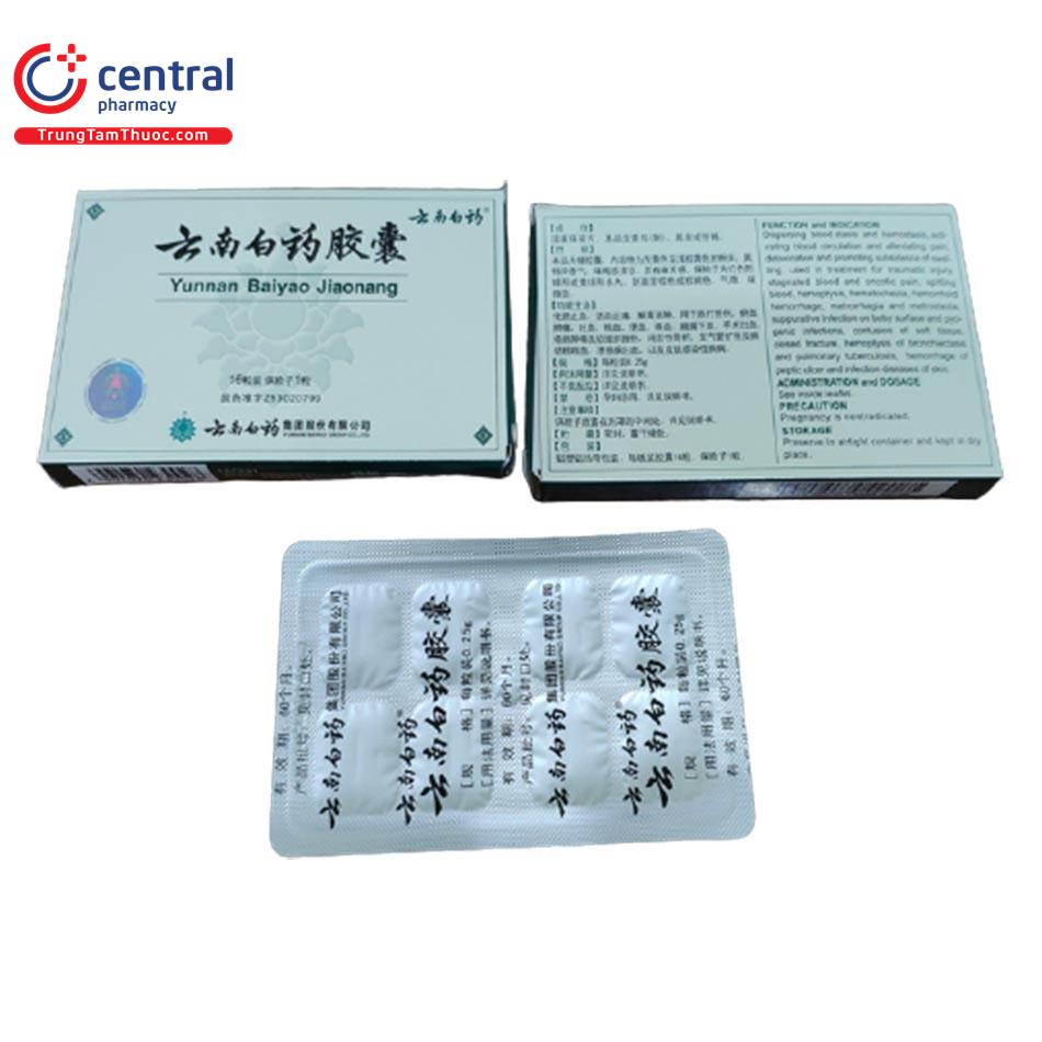 Vân nam bạch dược lọ 4g bột và 1 viên bảo hiểm tử giúp cầm máu chảy, tan máu tụ, nhanh lành vết thương