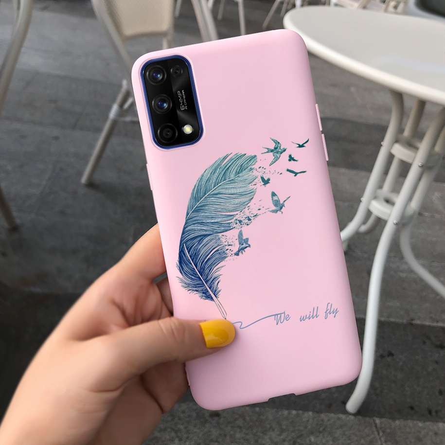 Ốp Điện Thoại TPU Mềm Hình Lông Vũ Cho Realme 7 Pro 4G Realme 7 7Pro X7 Pro 5G 2020