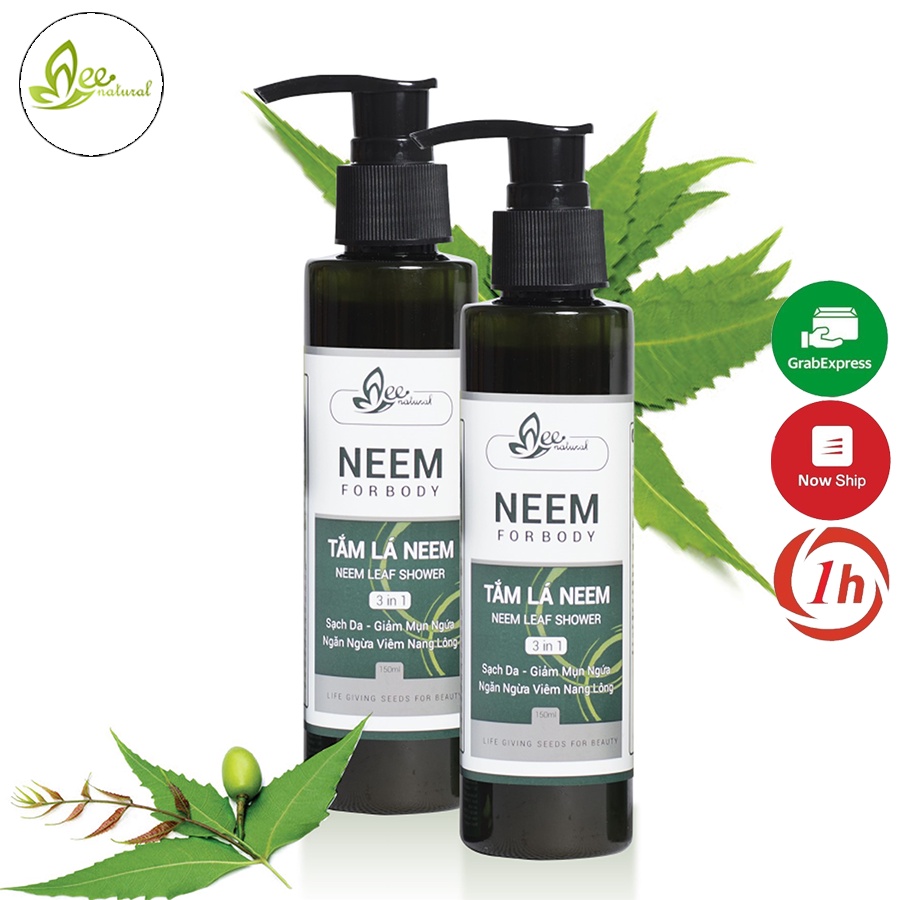 Sữa tắm lá NEEM - Dưỡng da, loại bỏ tế bào chết - MEE NATURAL