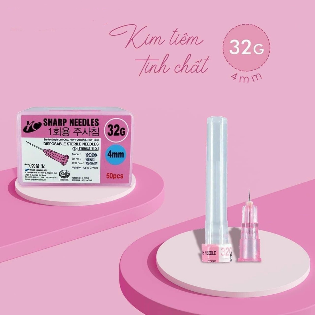 [ Lẻ 1 cái ] Kim Tiêm Meso | Kim Tiêm  Dưỡng Chất Căng Bóng Da | Kim 34G | Kim  32G Chuẩn Y Khoa