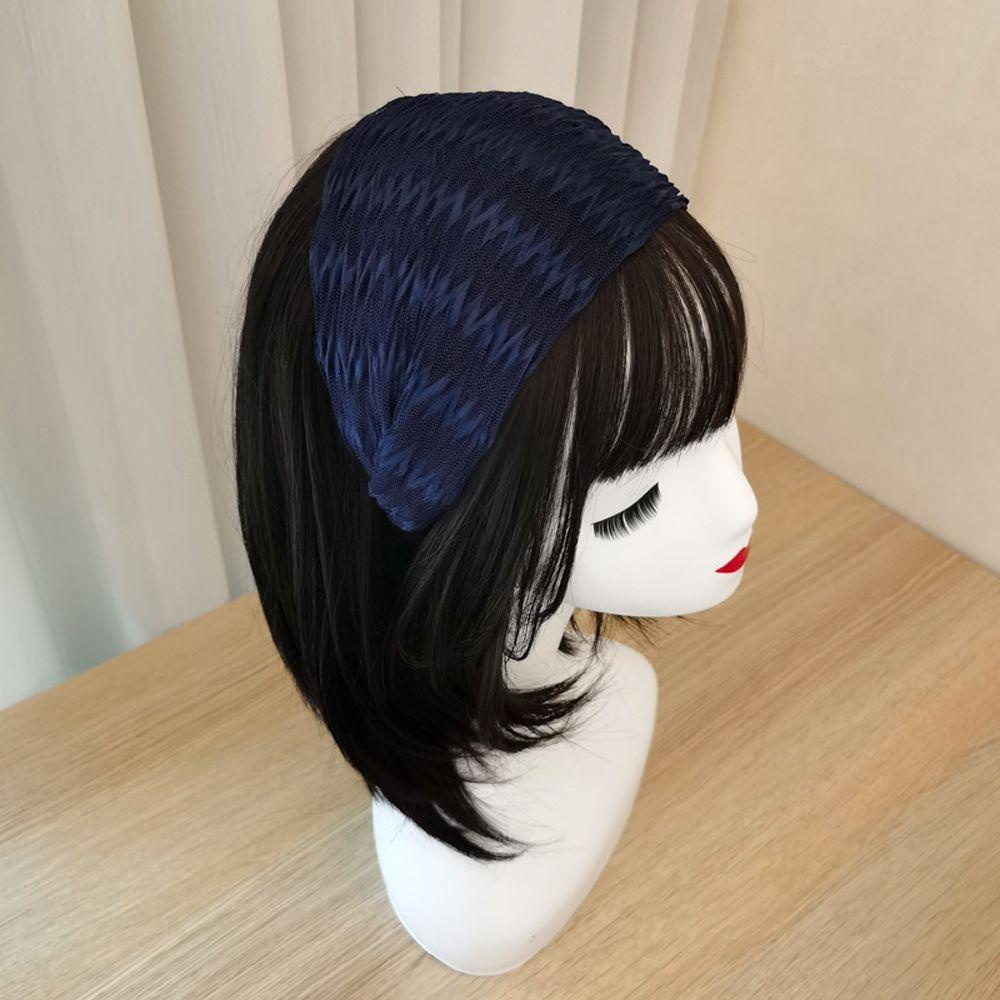 Băng đô cài tóc rửa mặt Bản Rộng Màu Trơn Phong Cách Retro Thời Trang Cho Nữ