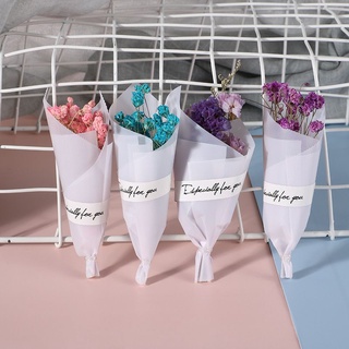 Bó hoa khô mini 12cm trang trí hộp quà trang trí bánh kem, quà lưu niệm quà tặng 8/3 hoa bi khô hoa vĩnh cửu