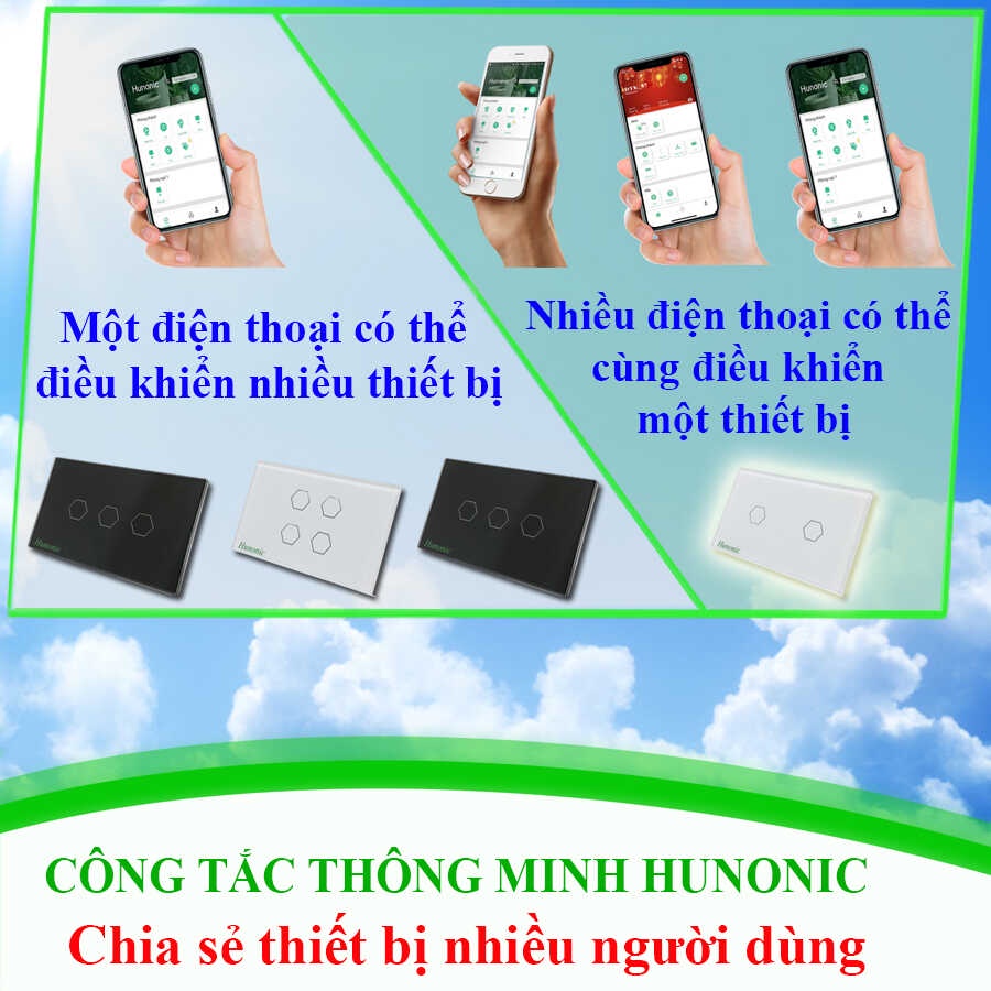 [KHÔNG ĐIỀU KHIỂN] Ổ Cắm Mặt Kính Hunonic Datic 2 Ổ Có Tiếp Địa