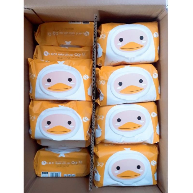 1 thùng khăn giấy ướt agi 100 tờ không mùi. Tặng 4 gói letgreen 10 tờ. Hàng Chính hãng. Giao Màu ngẫu nhiên.