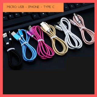 Cáp sạc nhanh bọc dù cho iphone 6/7/8/x/xs max/11