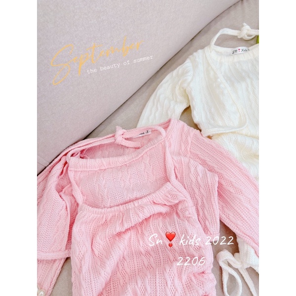 SIZE 10-28KG: Set váy + áo khoác len cực xinh yêu, chảnh cho bé gái- SVAL