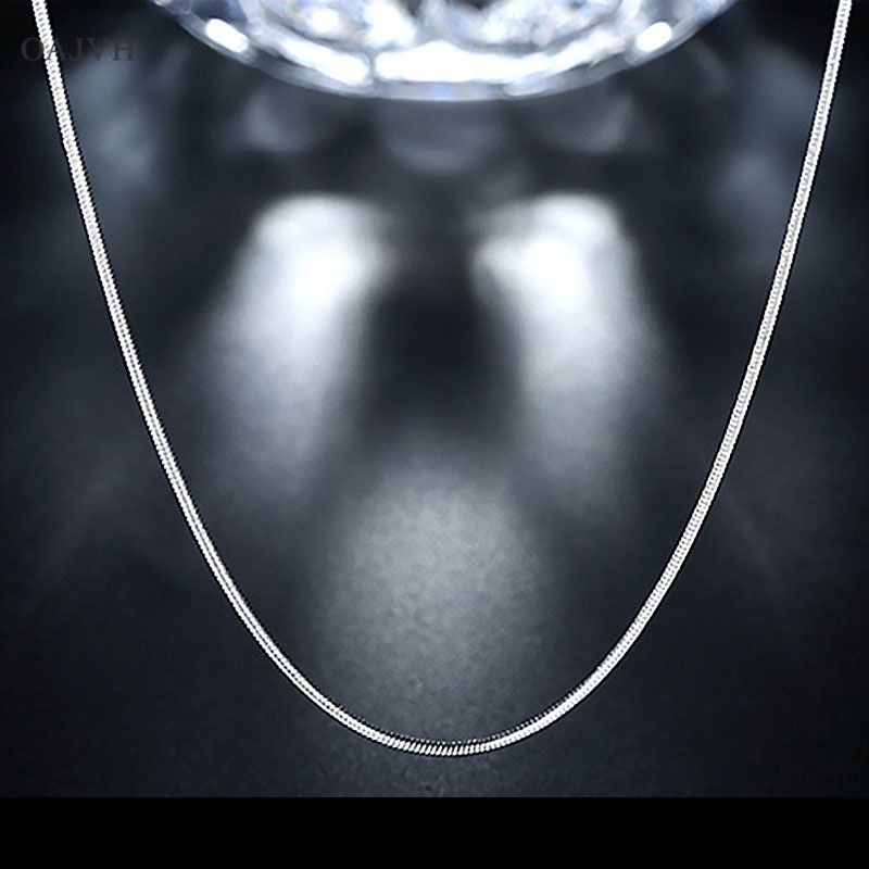 Vòng cổ mạ bạc 925 kiểu dáng đơn giản thời trang dành cho nam và nữ 1mm