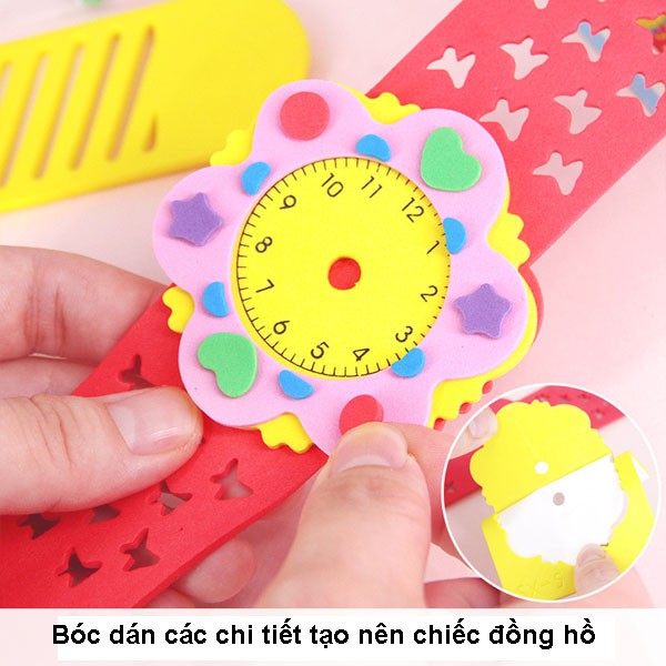 Đồng hồ thủ công 3D đồ chơi sáng tạo cho bé