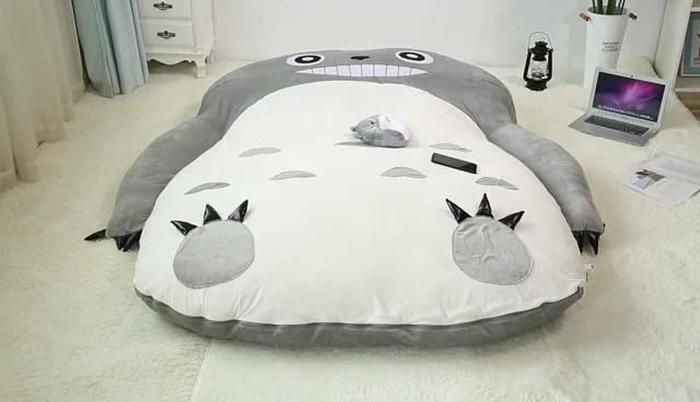 Đệm Lười TOTORO, Đêm Lười Thêu Hình Thú Siêu Đáng Yêu, Giường Lười Nằm Đọc Sách Chất Liệu Có Độ Đàn Hồi Cao | BigBuy360 - bigbuy360.vn