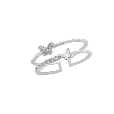 Nhẫn Hình Bướm Đính Đá Sang Trọng Cho Nữ