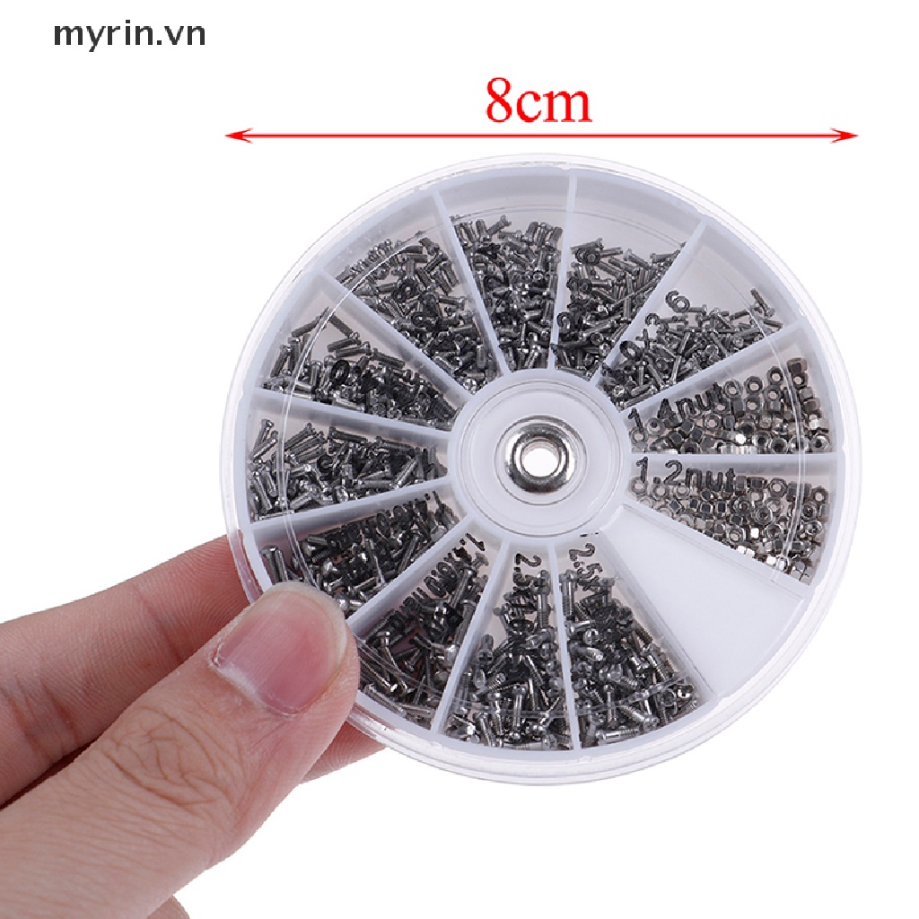 Set 1000 Ốc Vít Nhỏ + Chìa Vít Dùng Để Sửa Chữa Mắt Kính / Đồng Hồ Đeo Tay /  Vn VN VN