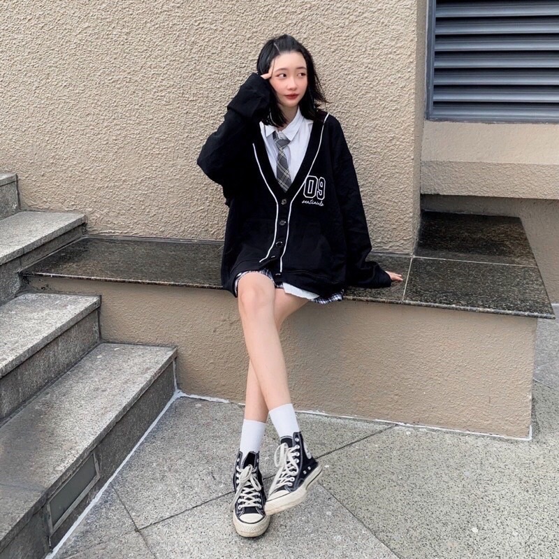 Áo Khoác Cardigan 09 Unisex Chất Nỉ  Form Rộng Ulzzang Unisex Nam/Nữ (video thật 100% tại Shop)