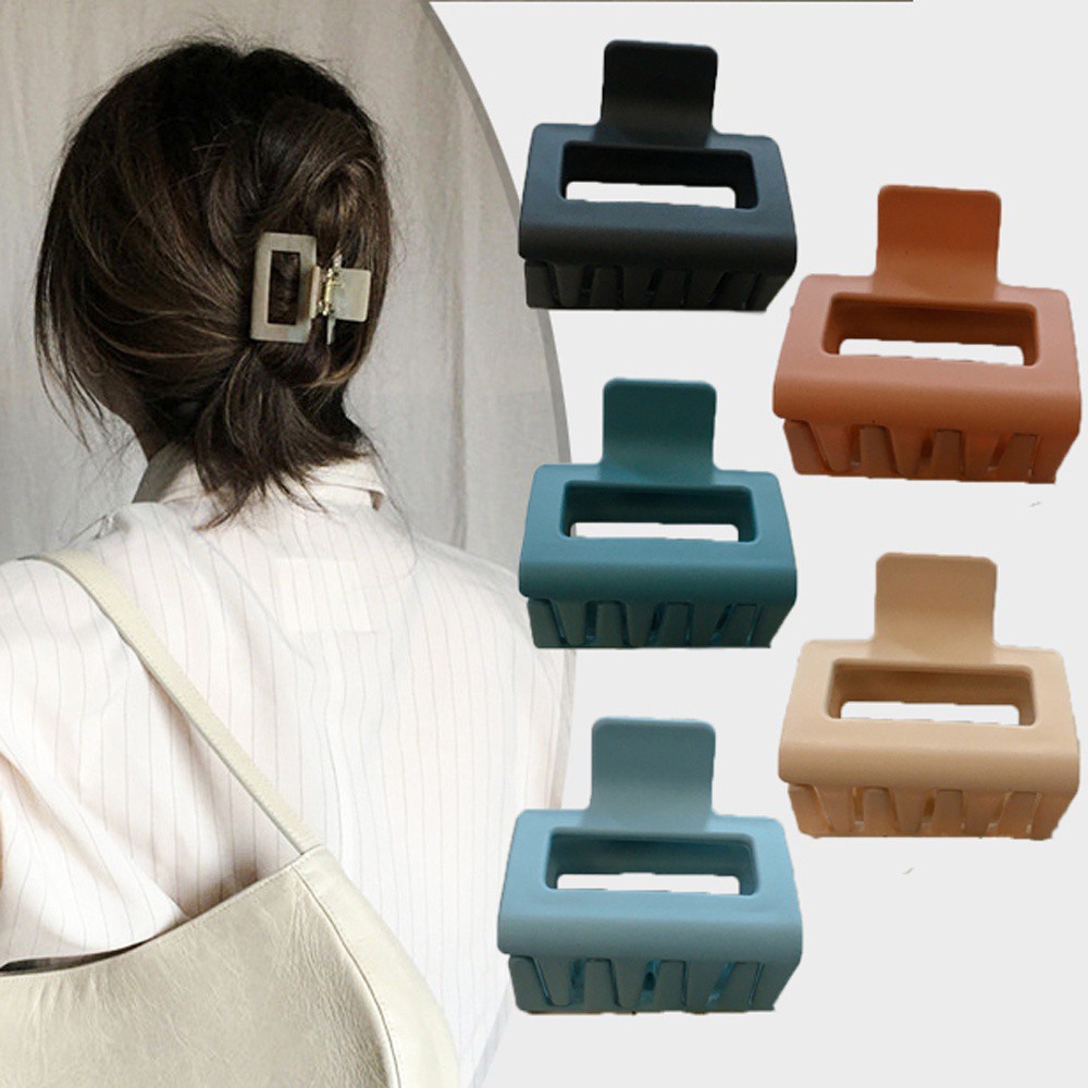 Kẹp Tóc Càng Cua Hình Vuông Nhiều Màu Thời Trang Thanh Lịch Cho Nữ
