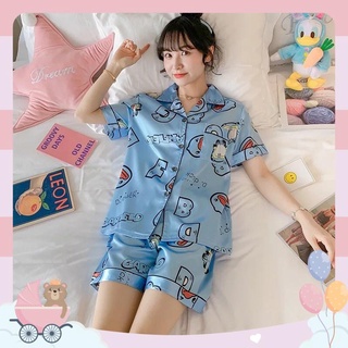 🌸 1️⃣ [QUÀ TẶNG] [BIGSIZE] [FREESHIP] Bộ lụa pyjama cổ bẻ mặc nhà siêu xinh, mát